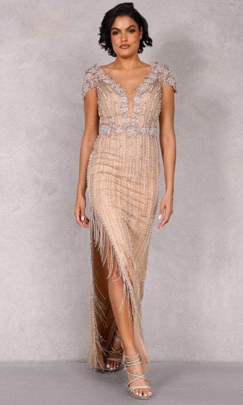 Celebrity Picks Terani Couture 2027GL3259 - Cap Sleeve Beaded Evening Dress
