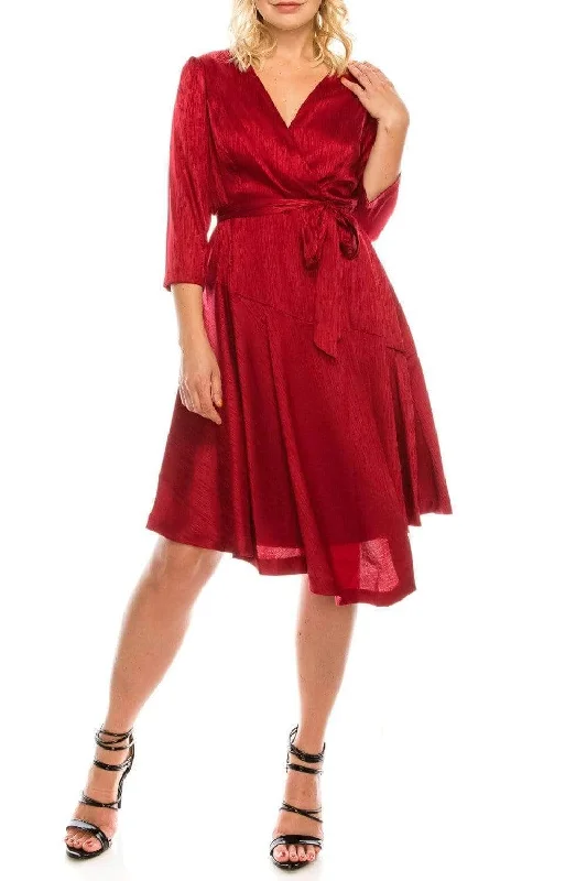 Fashion Classic London Times - V-Neck Knee Length Formal Dress T4839M