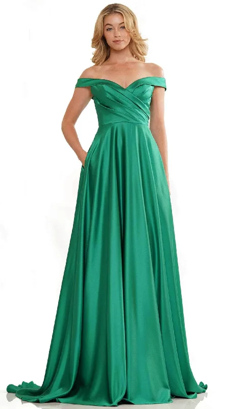 Personalized Wear Colors Dress G1099 - Off Shoulder Satin A-Line Prom Gown