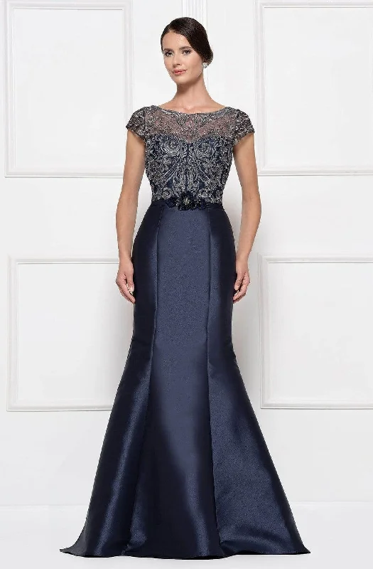 Age-reducing Style Rina Di Montella - Lace Ornate Mermaid Evening Dress RD2684