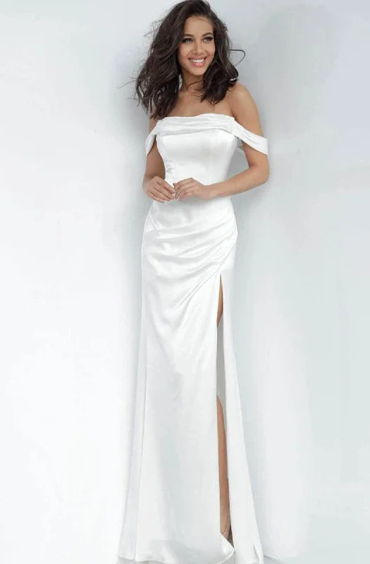 Exquisite Craftsmanship Jovani - Straight Across Sheath Evening Gown 68087SC - 1 pc Black In Size 6 Available Exquisite Craftsmanship Jovani - Straight Across Sheath Evening Gown 68087SC - 1 pc Black In Size 6 Available