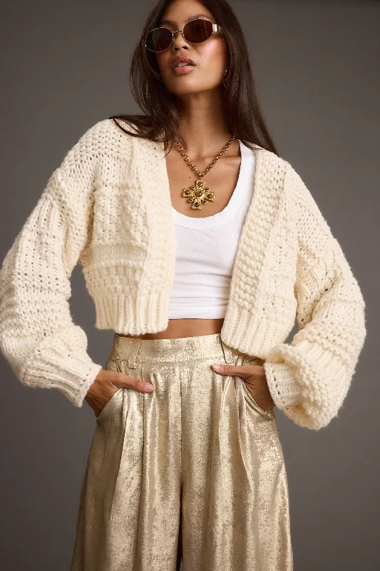 Goddess Style Rowan Cream Cable Knit Cardigan