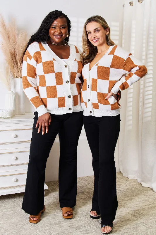 Fashion Innovation Angel Wings Double Take Button-Up V-Neck Dropped Shoulder Cardigan