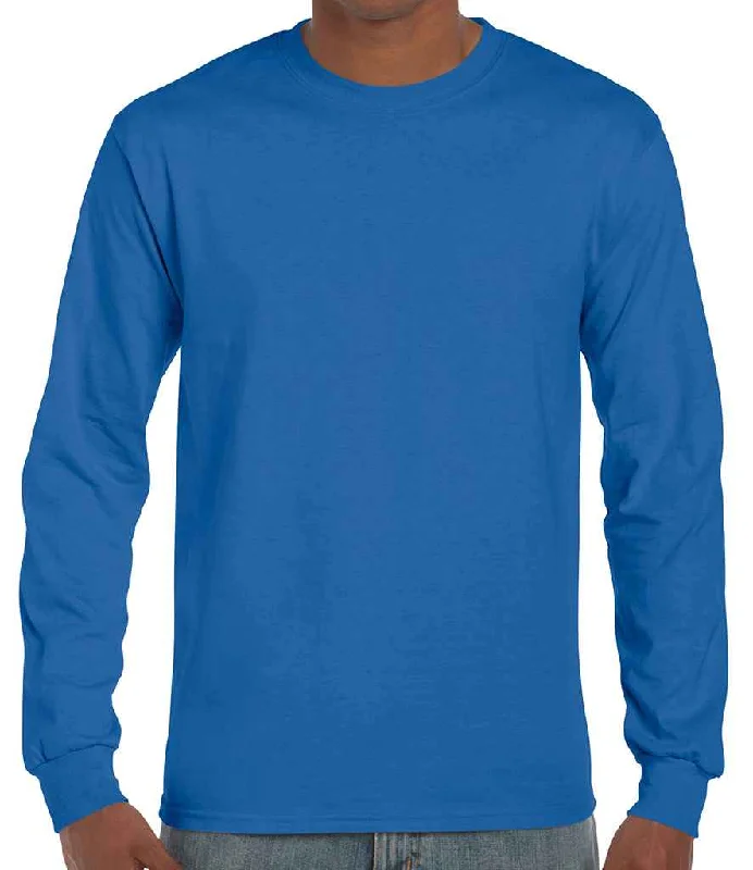 Comfortable Fashion Gildan Ultra Cotton™ Long Sleeve T-Shirt | Royal Blue