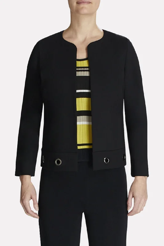 Fashion Style Grommet Hem Ponte Jacket