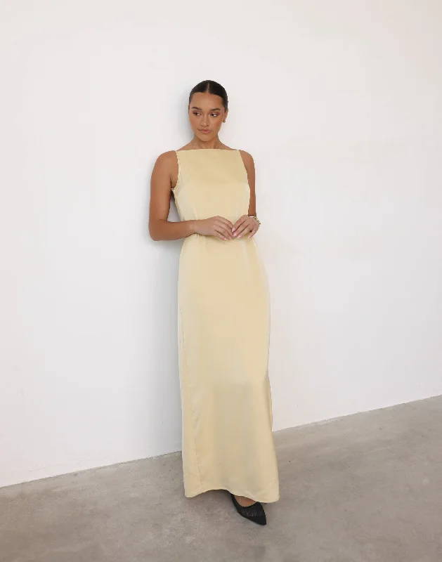 Elegant Temperament Ophelia Maxi Dress (Honeycomb)