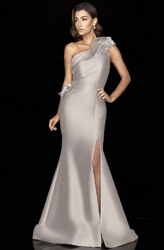 Fashion Design Terani Couture - 2011E2427 Embellished Fold Over Long Gown