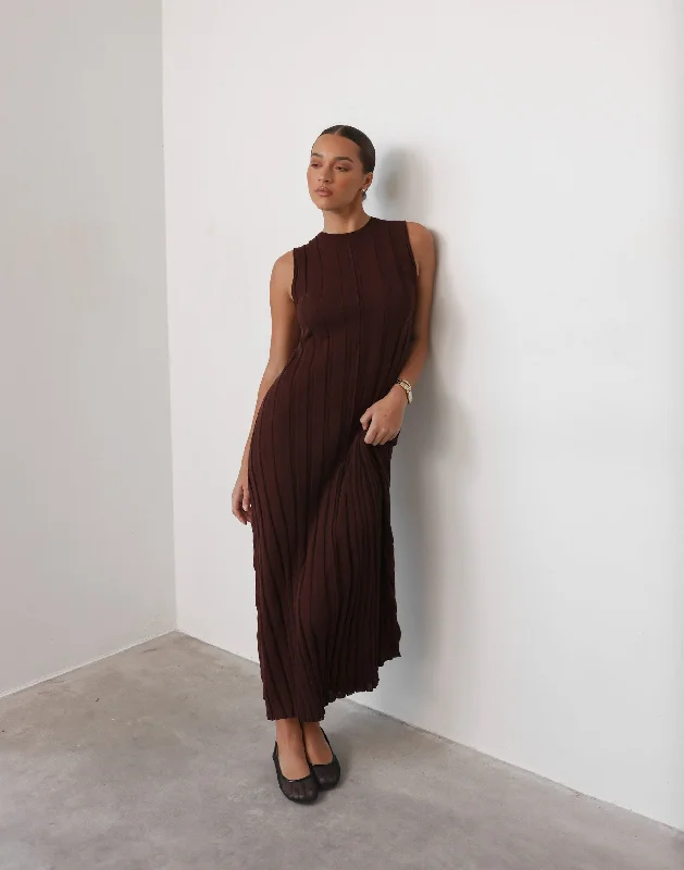 Spring Fashion Jemima Maxi Dress (Cocoa)