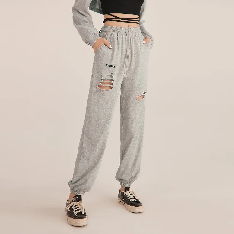 Fashion Classic Ripped Damaged Jogger Pants