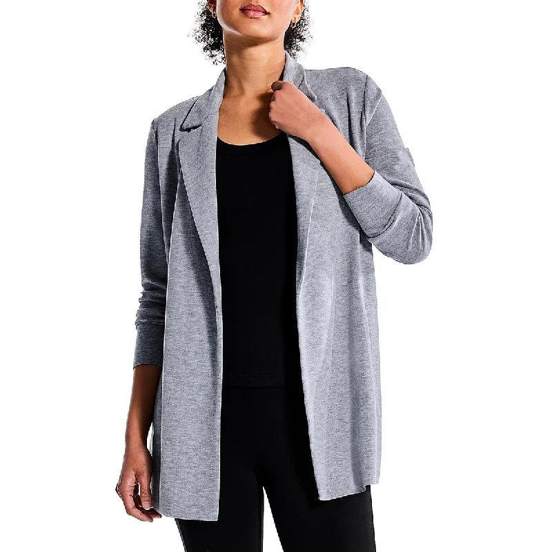 Comfortable And Versatile Nic + Zoe Womens Knit Long Sleeves Open-Front Blazer