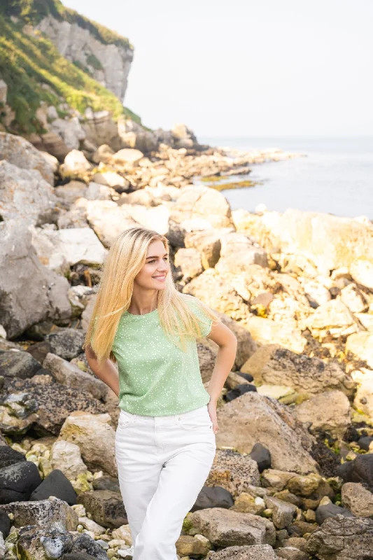 High Street Design Causeway Tee - Soft Green Floral