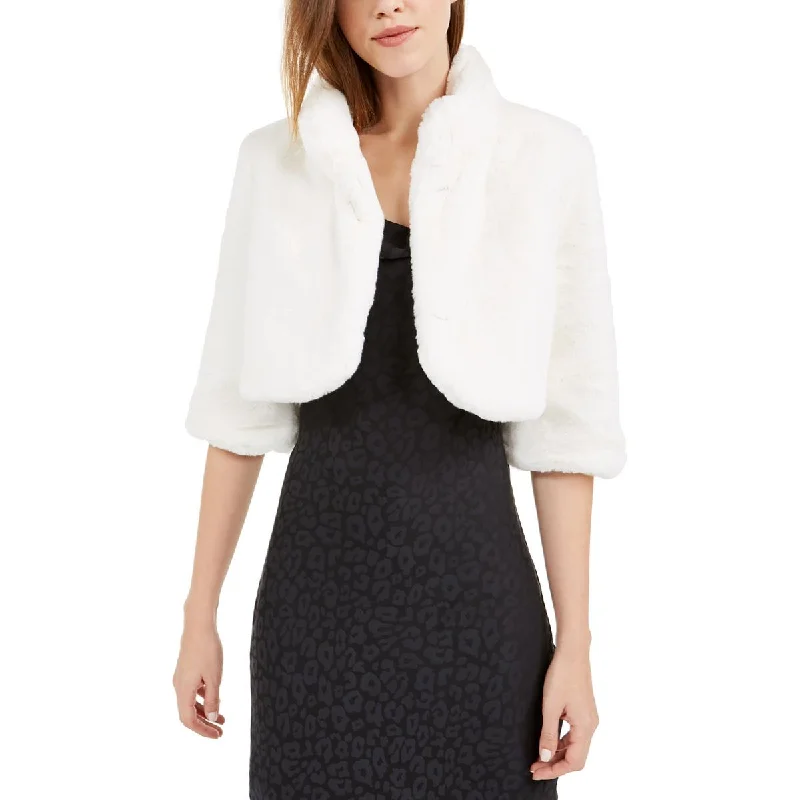 Advanced Customization Laundry by Shelli Segal Womens Faux Fur Dressy Bolero