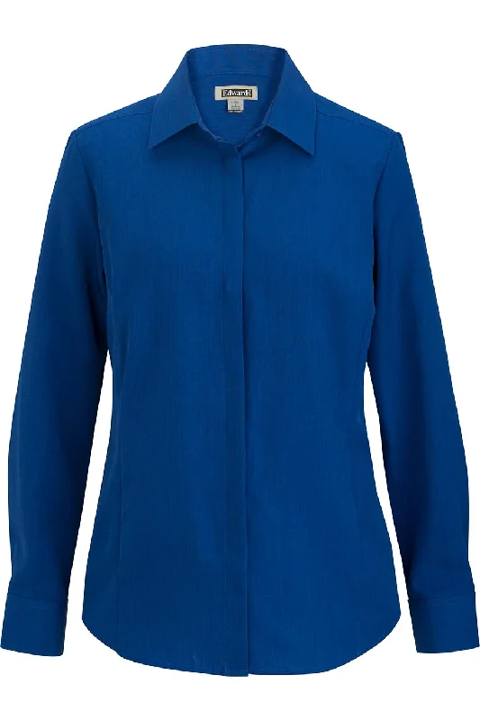 Classic Style Ladies' Cobalt Blue Café Batiste Blouse