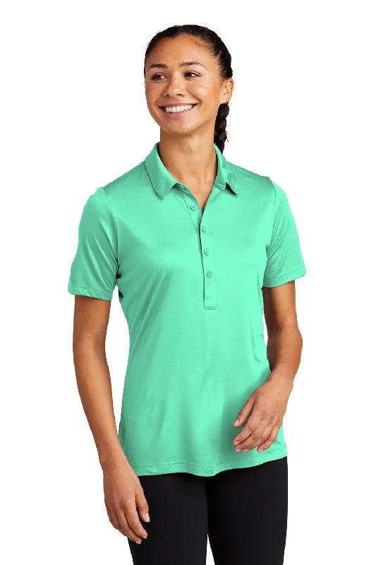 Personalized Outfit Sport-Tek Womens Moisture Wicking Short Sleeve Polo Shirt - Bright Seafoam Green - Closeout Personalized Outfit Sport-Tek Womens Moisture Wicking Short Sleeve Polo Shirt - Bright Seafoam Green - Closeout