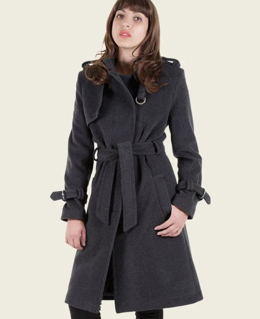 Avant-garde Design VENTURA - Tailored Stylish Collarless Trench Coat