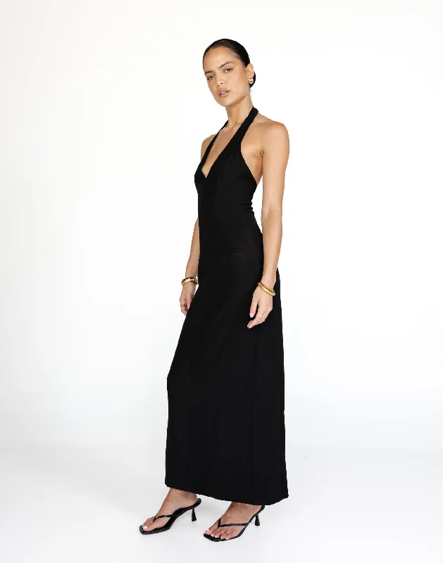 Embroidery Design Kit Maxi Dress (Black)