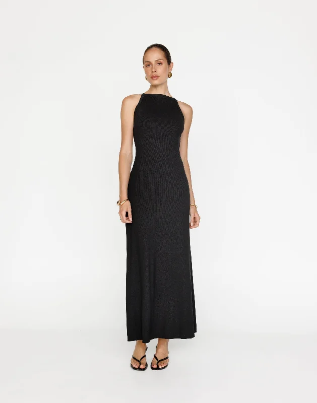 Multifunctional Style Maizie Maxi Dress (Black)