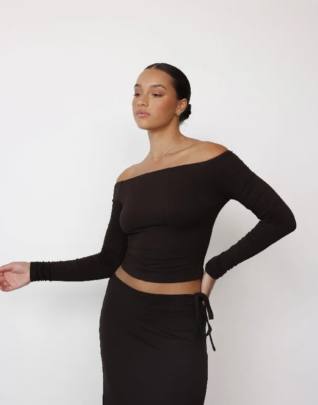 Fashionable And Versatile Noni Top (Chocolate)