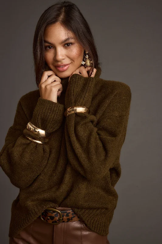 Fashion Selection Cedar Oversized Sweater Turtleneck