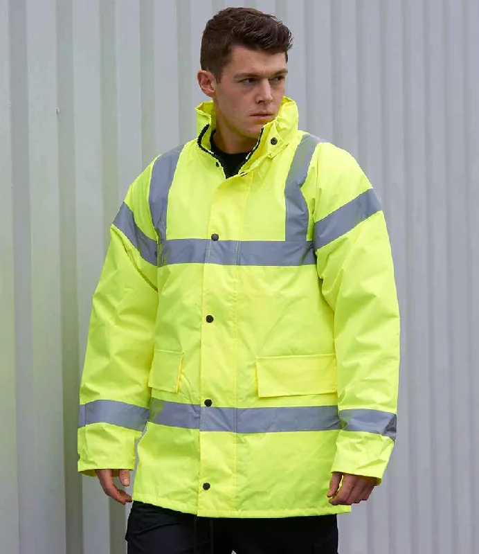 Exquisite Design Portwest Hi-Vis Traffic Jacket | Yellow
