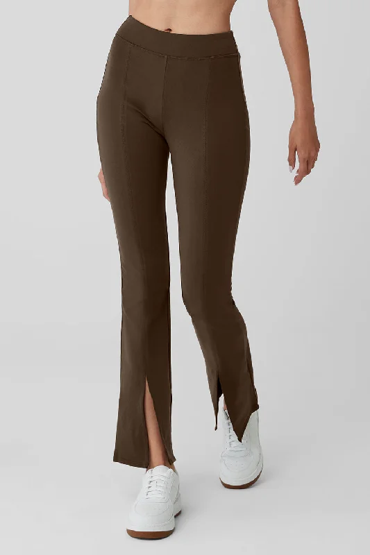 Lazy Home Airbrush High-Waist 7/8 Flutter Legging - Espresso