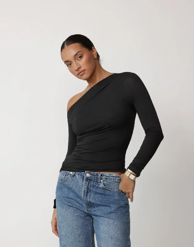 Elegant And Charming Imani Top (Black)