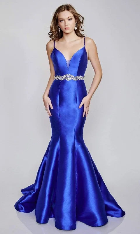 Elegant And Casual Nina Canacci - 2318 Spaghetti Strap Mermaid Gown