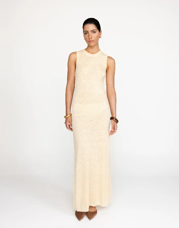 Classic Style Ariana Maxi Dress (Lemon)