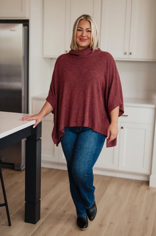 Fashionable And Fashionable Forgive Me Cowl Neck Poncho