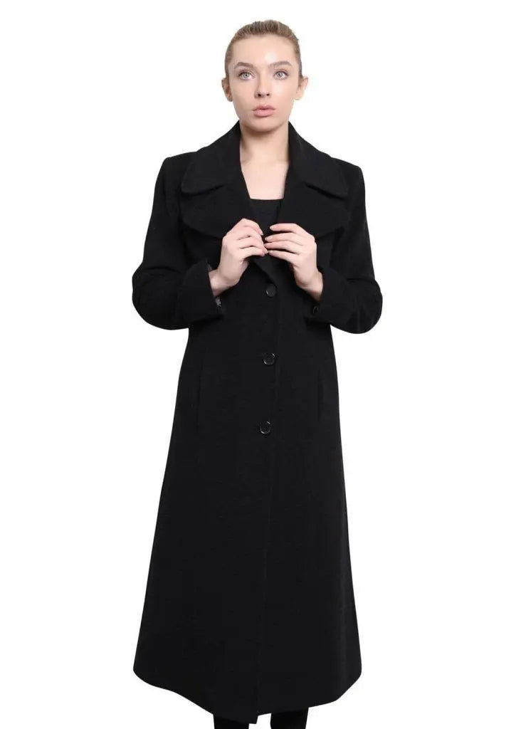 Simple And Comfortable De La Creme - Womens Large Lapel Long Coat