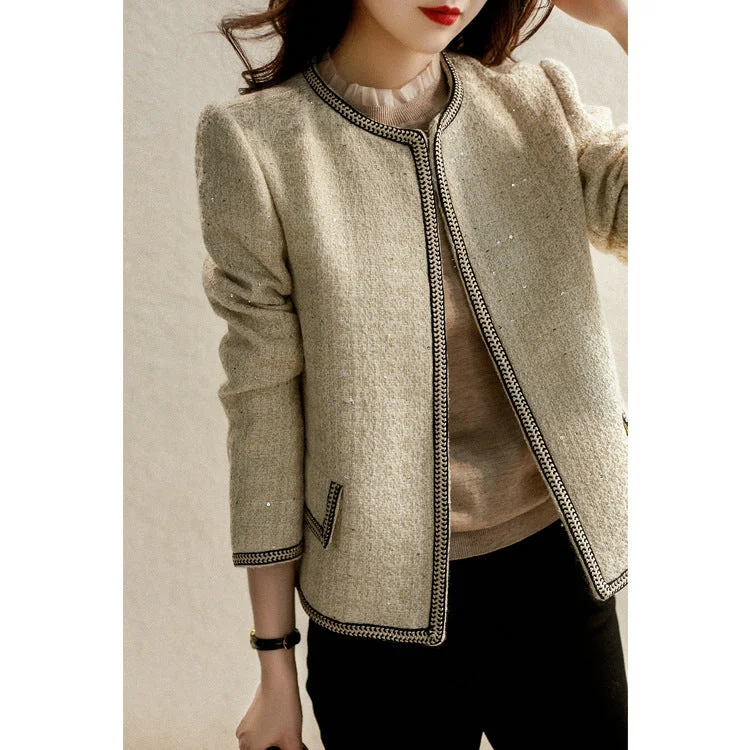 Stretch Design Elegant Luxury Short Coats for Women