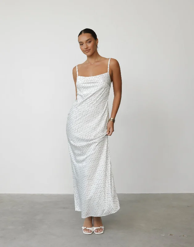 Bright Colors Symonne Maxi Dress (Geo Print)