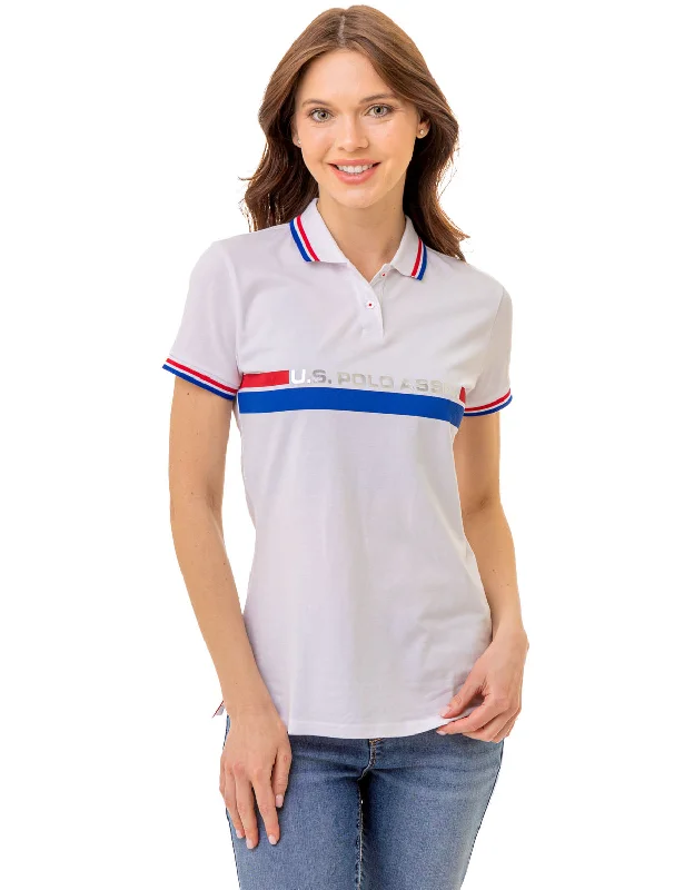 Fashionable In The Times DUAL SIGNATURE STRIPE POLO SHIRT