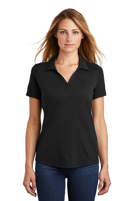Fashion Innovation Sport-Tek Womens Moisture Wicking Short Sleeve Polo Shirt - Black Fashion Innovation Sport-Tek Womens Moisture Wicking Short Sleeve Polo Shirt - Black