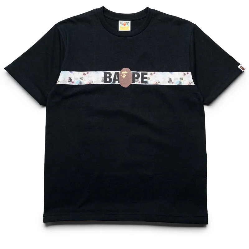 Fashion Innovation A Bathing Ape Floral Camo Tape Tee - Black