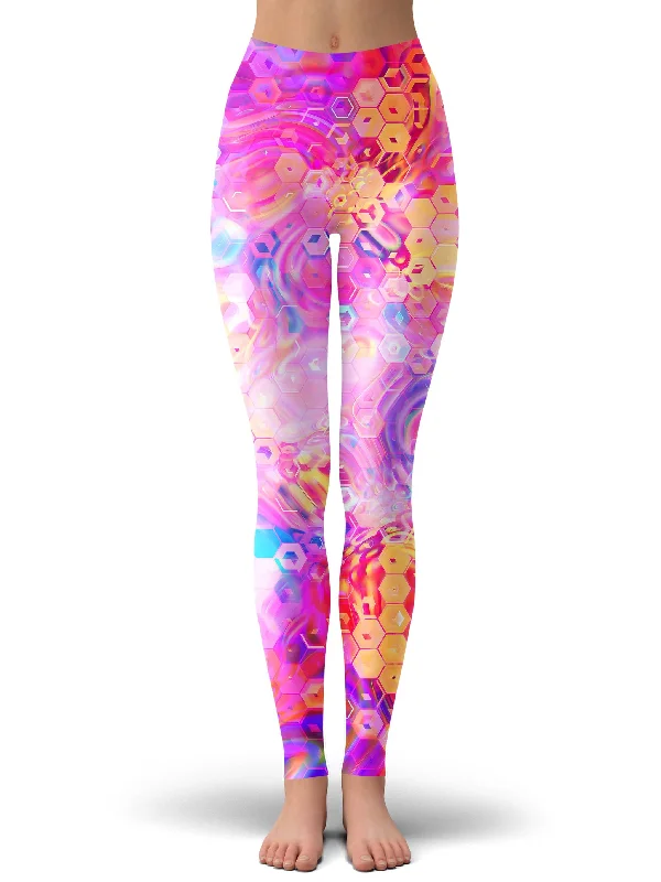 Breathable Design Purple Mirage Leggings