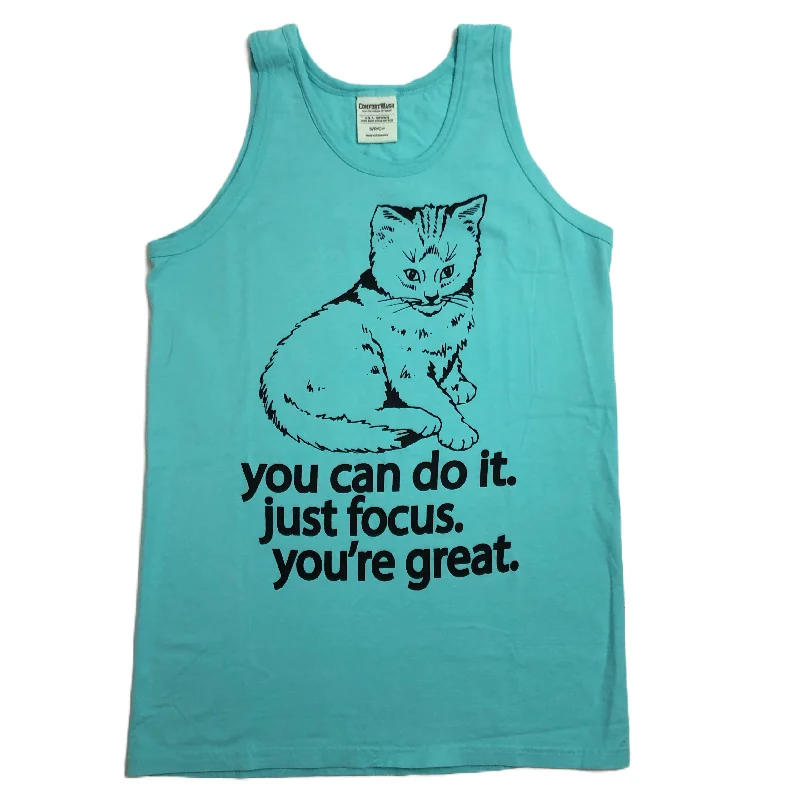 Elegant Wear Focus Cat Tank - Seafoam