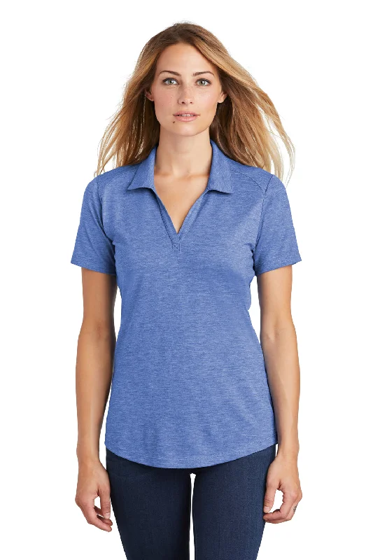 Simple And Comfortable Sport-Tek Womens Moisture Wicking Short Sleeve Polo Shirt - Heather True Royal Blue Simple And Comfortable Sport-Tek Womens Moisture Wicking Short Sleeve Polo Shirt - Heather True Royal Blue