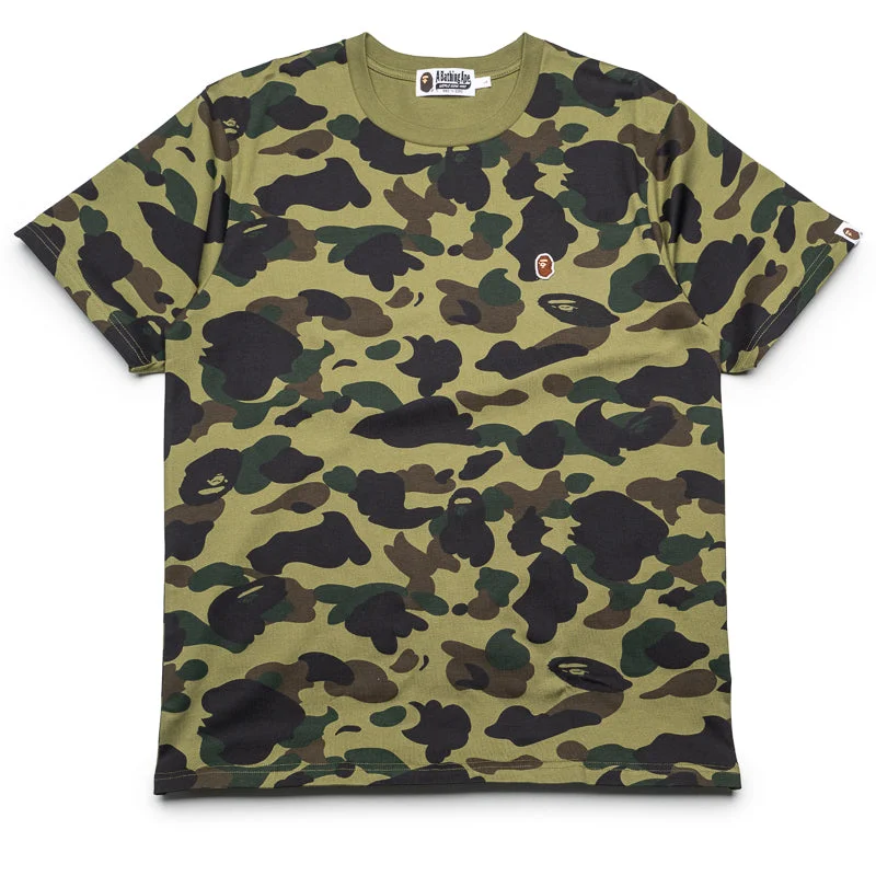 Fashionable And Versatile A Bathing Ape 1st Camo One Point Tee - Green