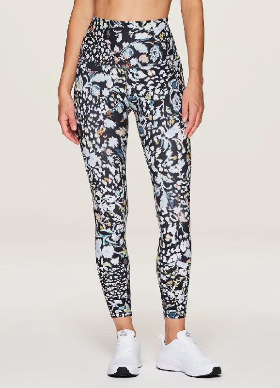 Fashionable Inner Wear Alpine Floral Super Soft 7/8 Legging