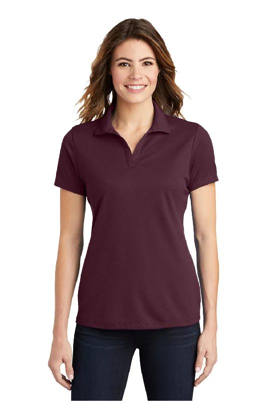 Street Charm Sport-Tek Womens RacerMesh Moisture Wicking Short Sleeve Polo Shirt - Maroon Street Charm Sport-Tek Womens RacerMesh Moisture Wicking Short Sleeve Polo Shirt - Maroon