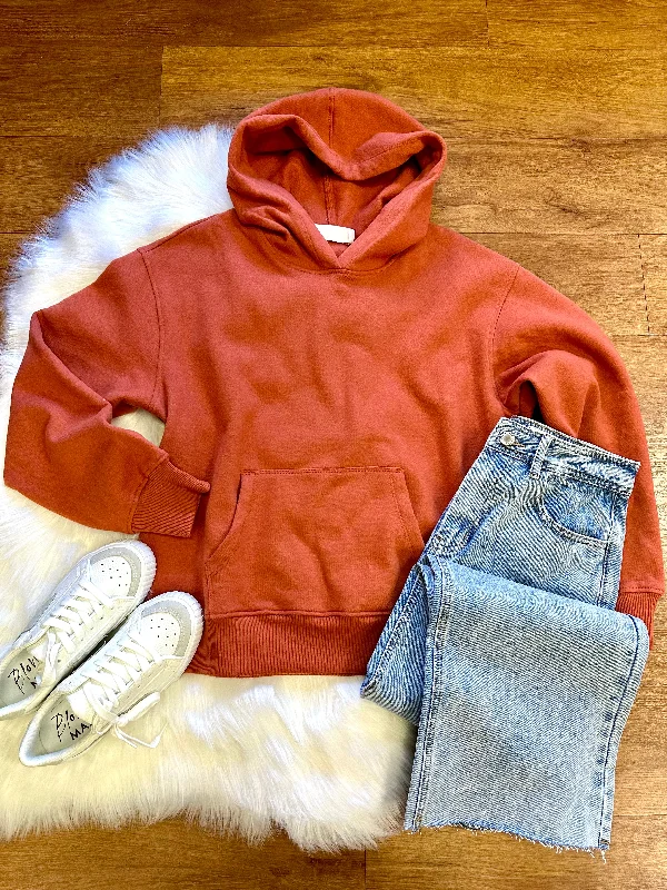 Personalized Clothing Womens Orange Hoodie Sweatshirt | Boutique Elise | Brittany