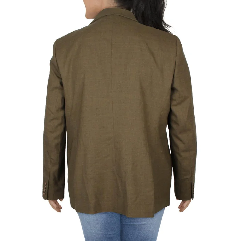 Spiritual Vitality Lauren Ralph Lauren Womens Slub Office Double-Breasted Blazer