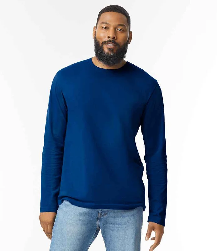 French Style Gildan SoftStyle® Long Sleeve T-Shirt | Navy