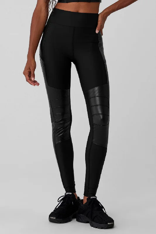 Luxury Style Airlift Winter Warm High-Waist Supermoto Legging - Black