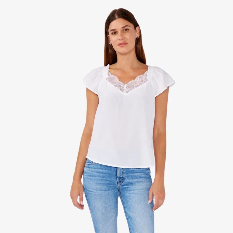 Spring Fashion Marcia Lace Top (Chalk)