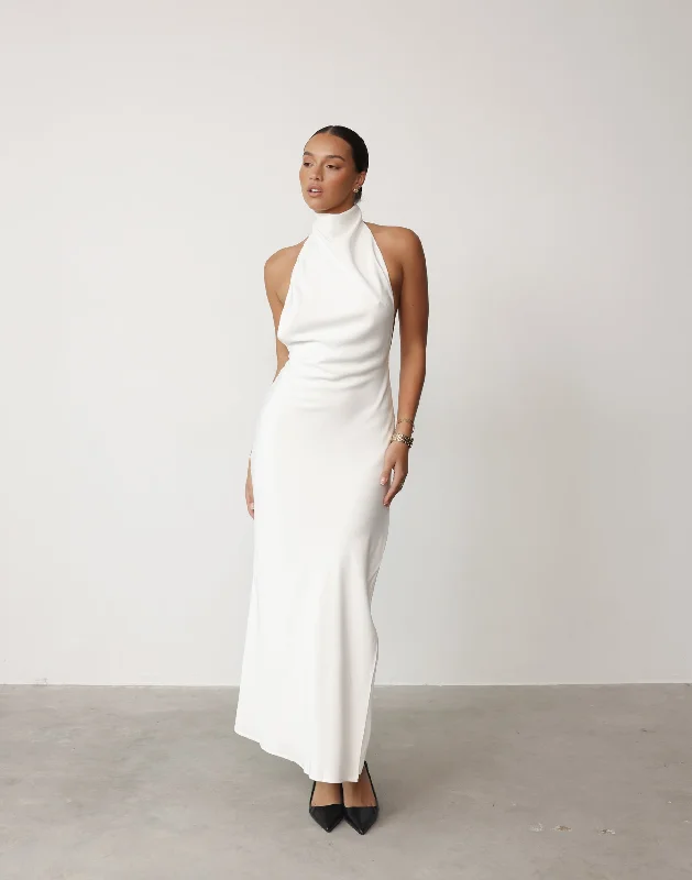 Printed Patterns Clara Maxi Dress (White)