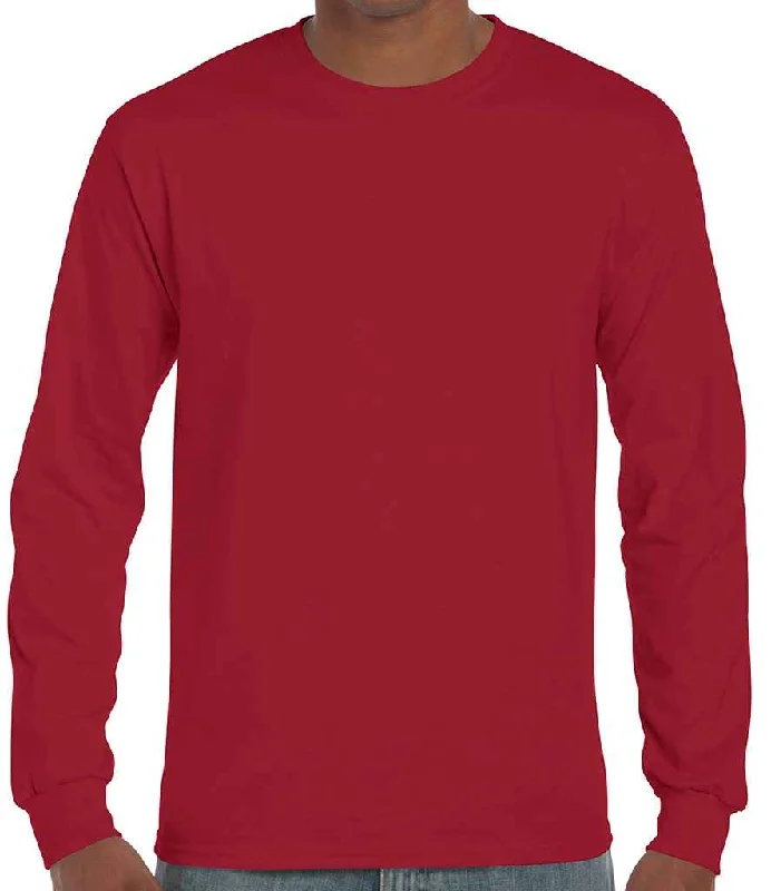 Elegant And Charming Gildan Ultra Cotton™ Long Sleeve T-Shirt | Cardinal Red