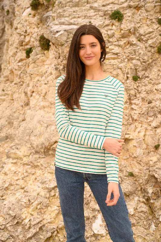 High Street Fashion Seashore Long Sleeved Top - Seagrass Stripe