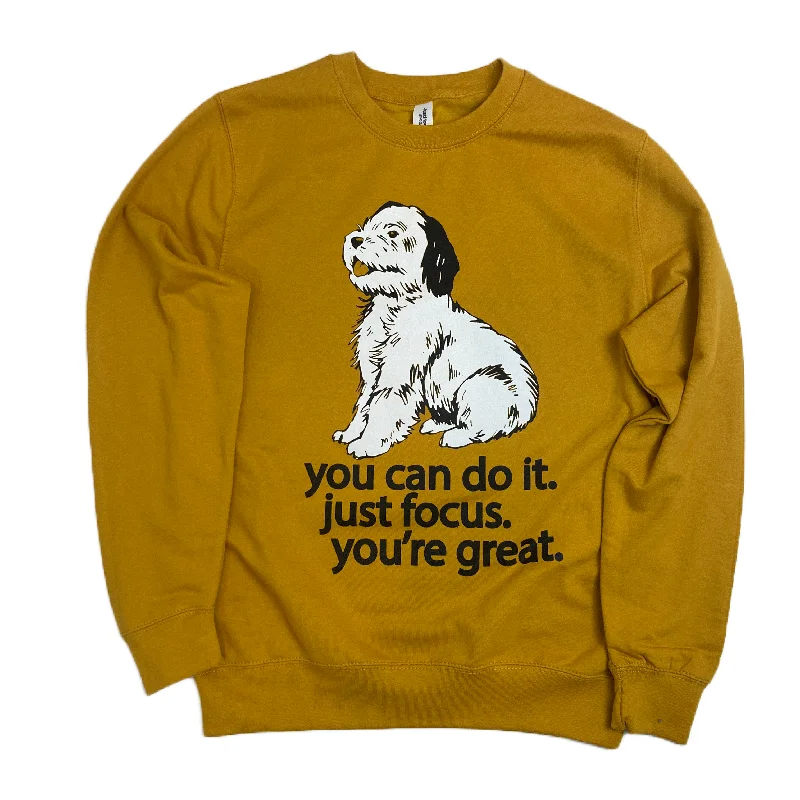British Style Pawsitive Dog Sweatshirt - Mustard Dog